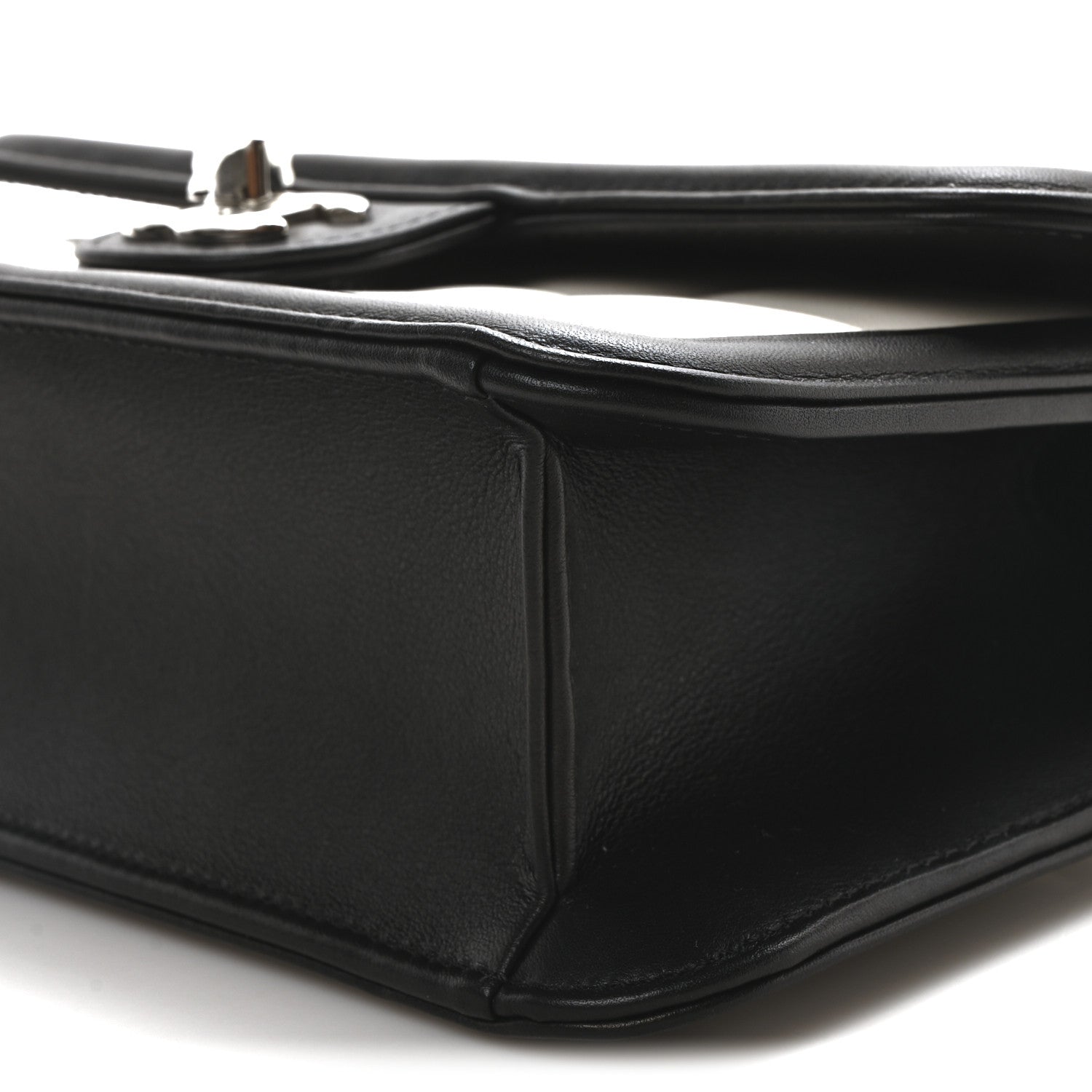 Chanel Lambskin Calfskin Mini Chocolate Bar Flap Bag White Black 10 of 10