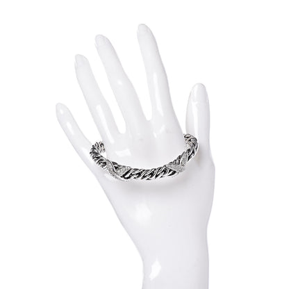 David Yurman Sterling Silver Diamond 9mm Double X Lyrica Bracelet 2 of 4