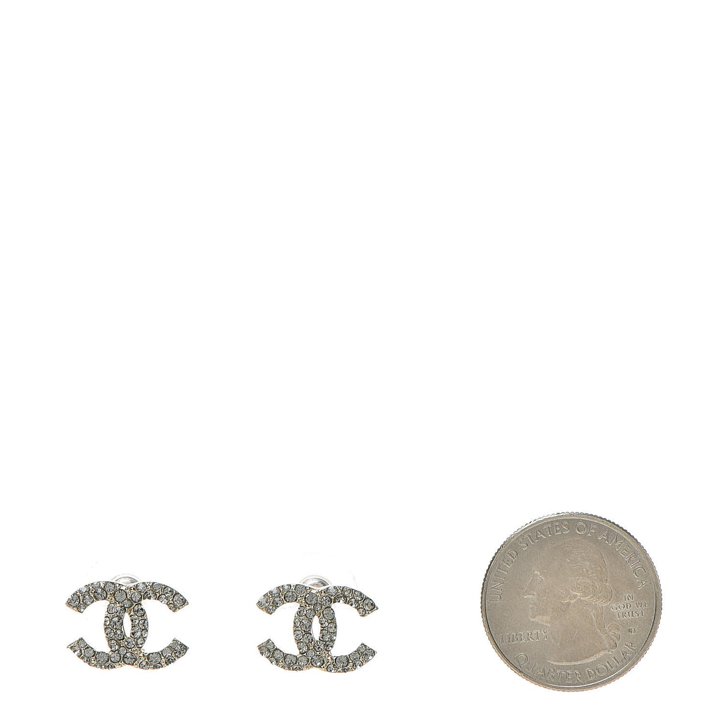 Crystal CC Earrings Gold
