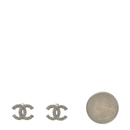 Chanel Crystal CC Earrings Gold 2 of 5