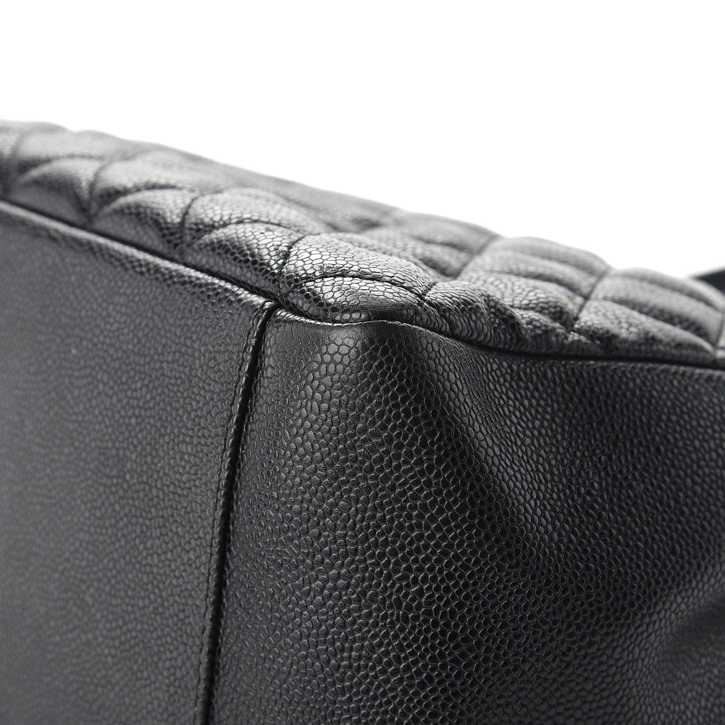 Caviar Quilted Grand Shopping Tote GST Black