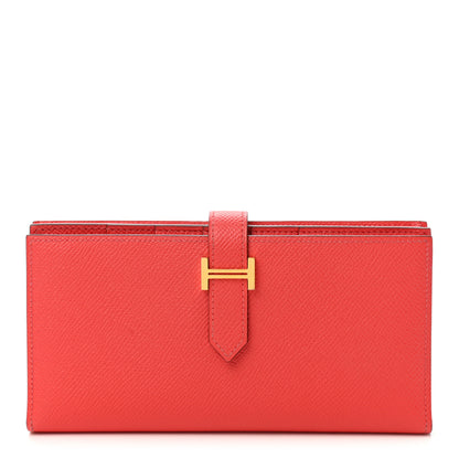 Hermes Epsom Bearn Gusset Wallet Rose Jaipur 1 of 9
