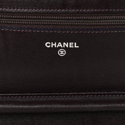 Chanel Caviar Sevruga Wallet On Chain WOC Plum 5 of 11