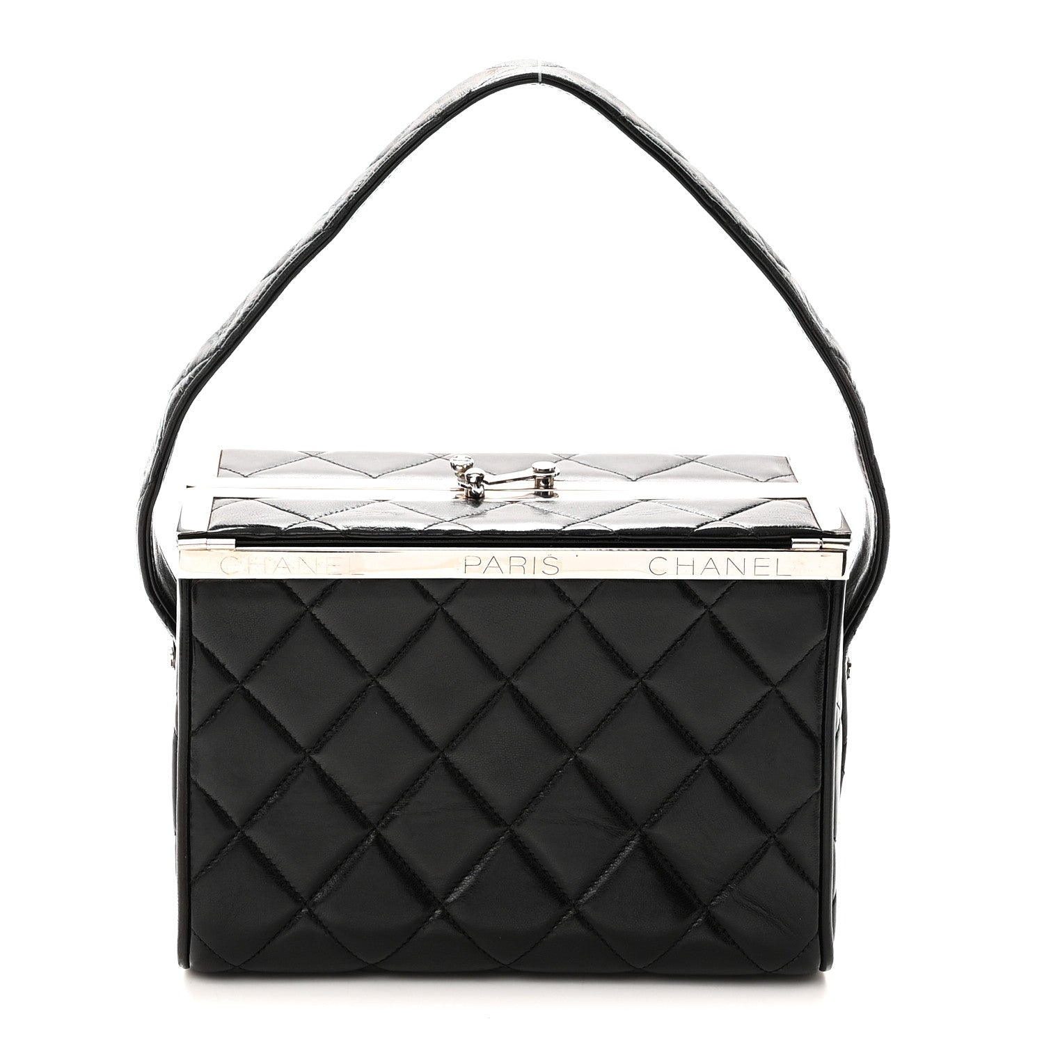 Chanel Lambskin Quilted Box Bag Black 1 of 11