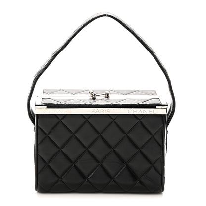 Chanel Lambskin Quilted Box Bag Black 1 of 11