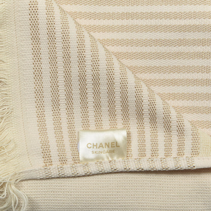 Chanel Terry Cotton CC Beach Towel Off White 3 of 3
