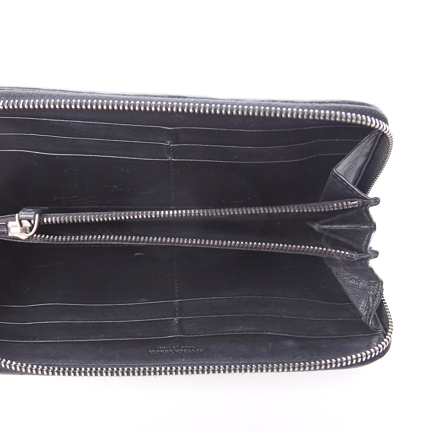 Bottega Veneta Nappa Ayers Intrecciato Zip Around Wallet Black 4 of 5