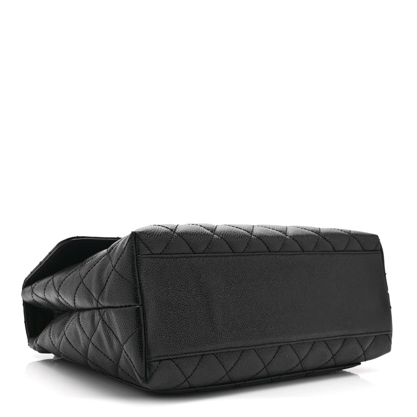 Caviar Quilted Jumbo Kelly Flap Black