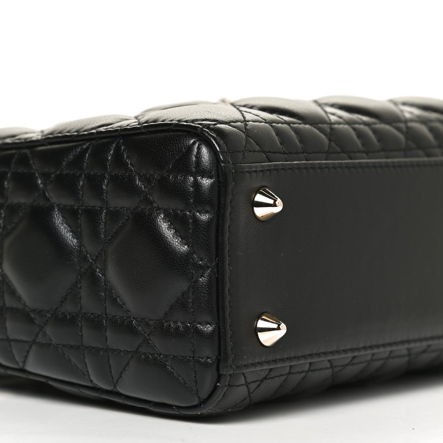 Lambskin Cannage Small Lucky Badges My Lady Dior Black