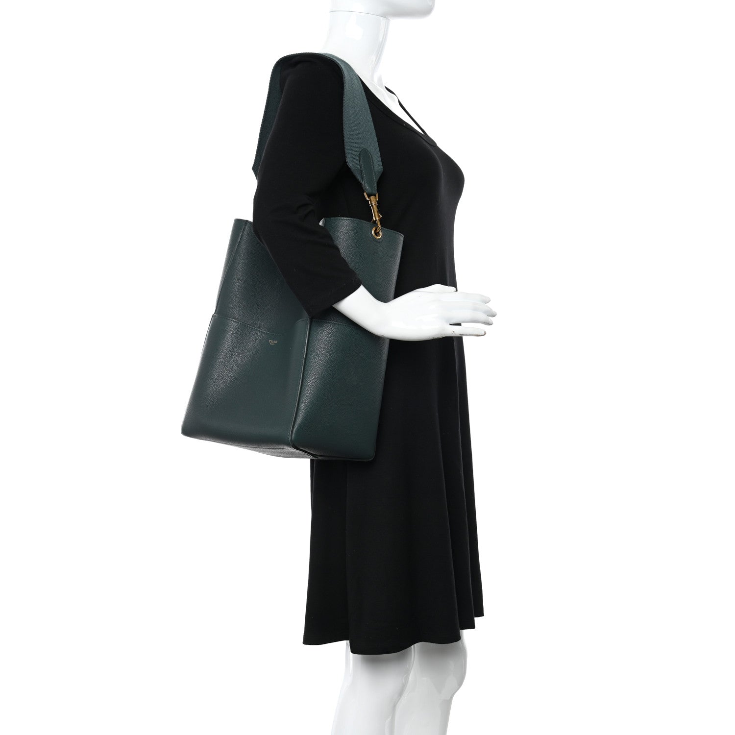 Celine Soft Grained Calfskin Sangle Bucket Bag Amazone 2 of 12