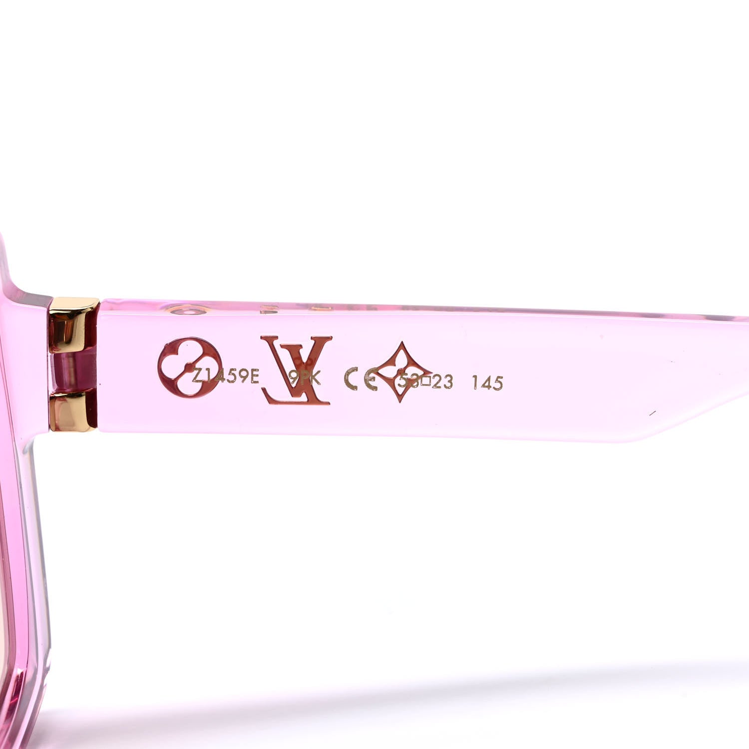 Louis Vuitton Acetate Square Loya Transparent Sunglasses Z1459E