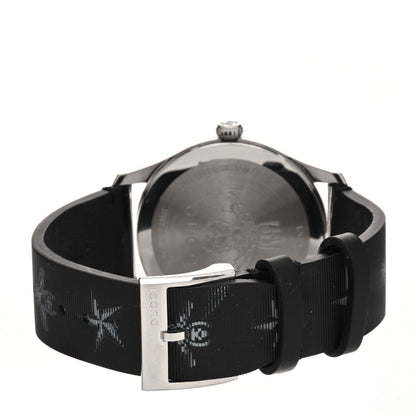 Gucci Stainless Steel Calfskin 38mm G-Timeless Bee Star Hologram Quartz Watch Black 3 of 4