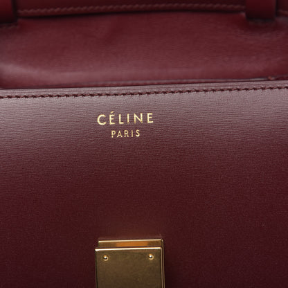 Celine Box Calfskin Small Classic Box Flap Bag Burgundy 6 of 9