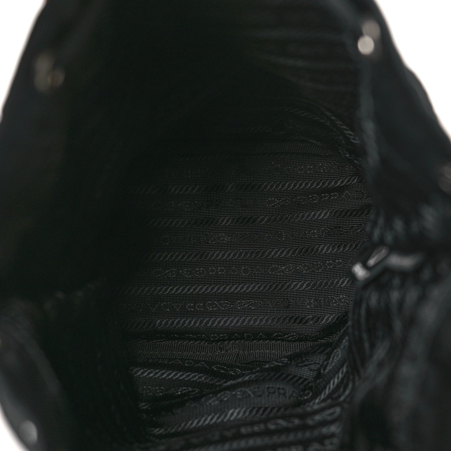 Prada Saffiano Tessuto Nylon Vela Bucket Wristlet Black 5 of 8