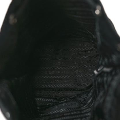 Prada Saffiano Tessuto Nylon Vela Bucket Wristlet Black 5 of 8
