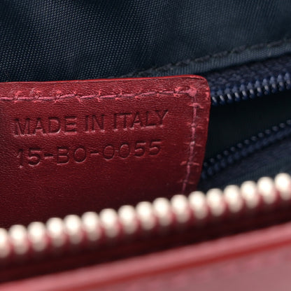 Christian Dior Denim Calfskin Monogram Tote Navy Blue Red 7 of 11
