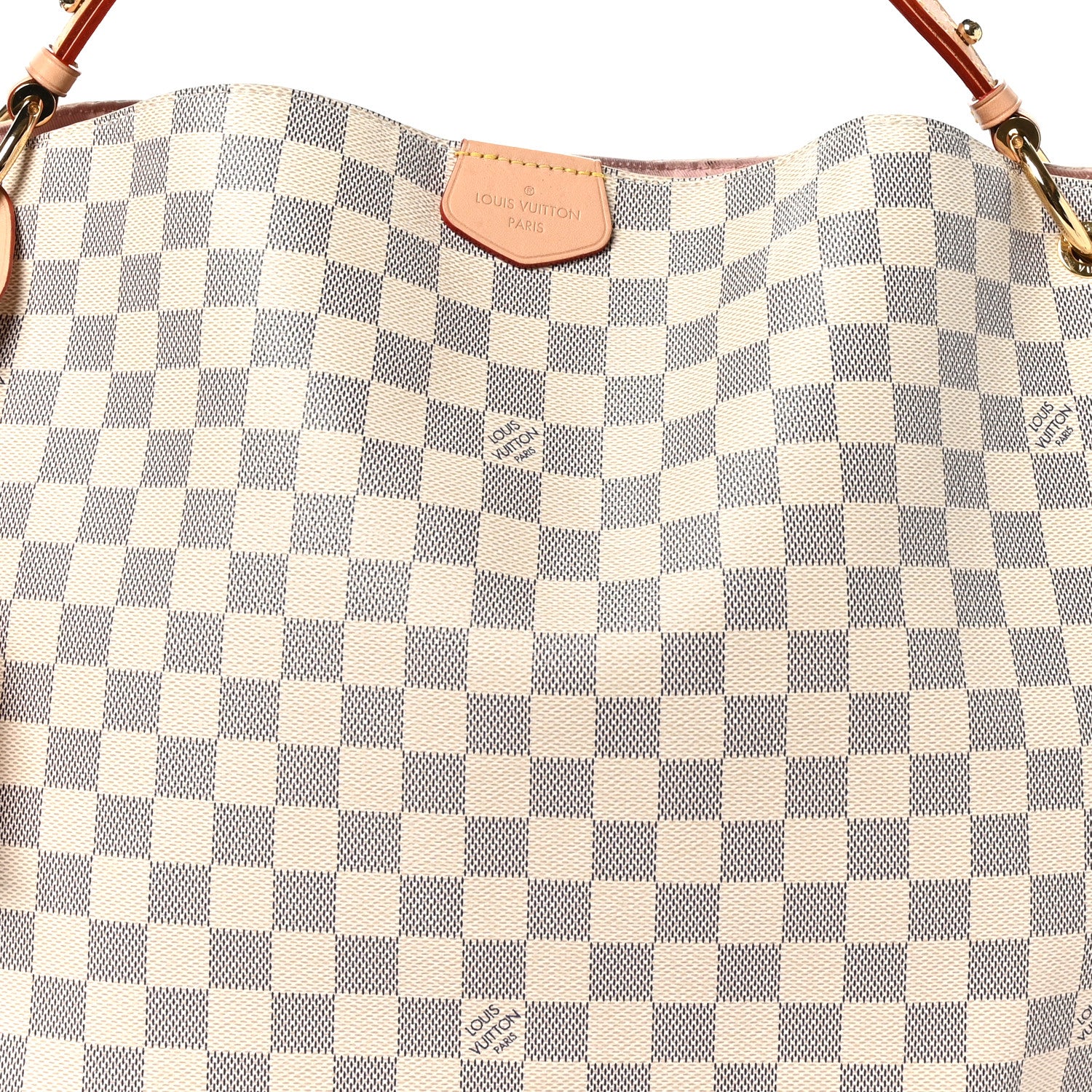 Louis Vuitton Damier Azur Graceful MM Rose Ballerine 7 of 10
