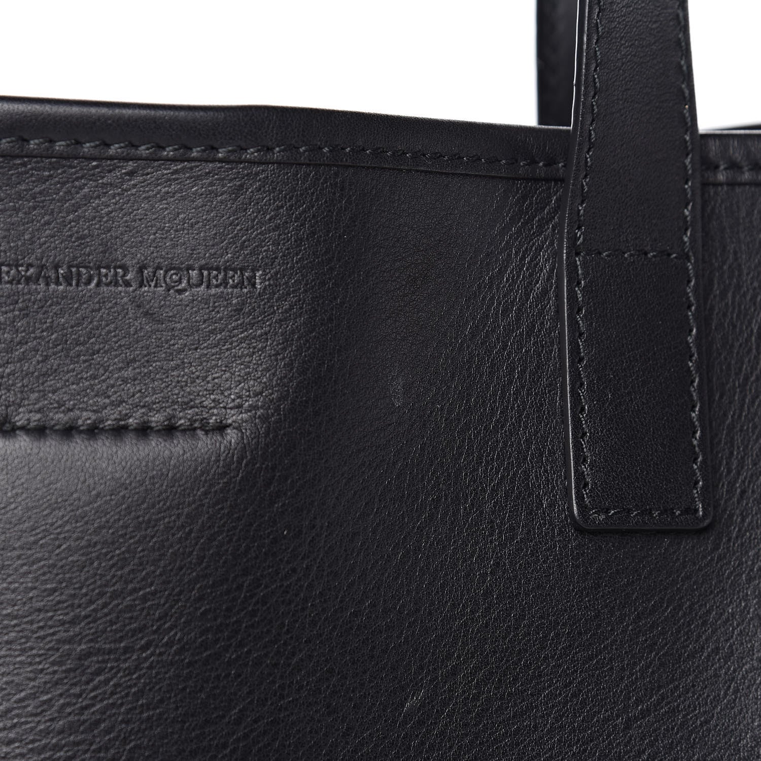 Alexander McQueen Calfskin Perforated Skull Tote Black 8 of 10