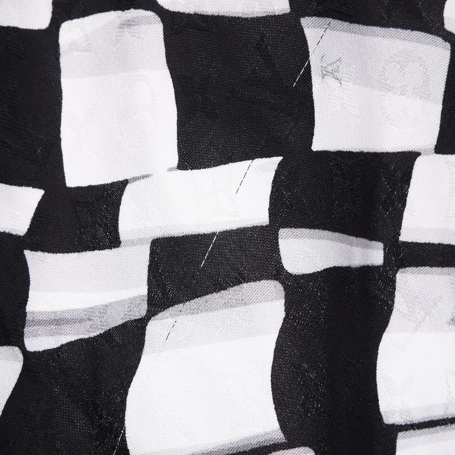 Louis Vuitton Silk Wool Graphic Flower Scarf Black 11 of 12