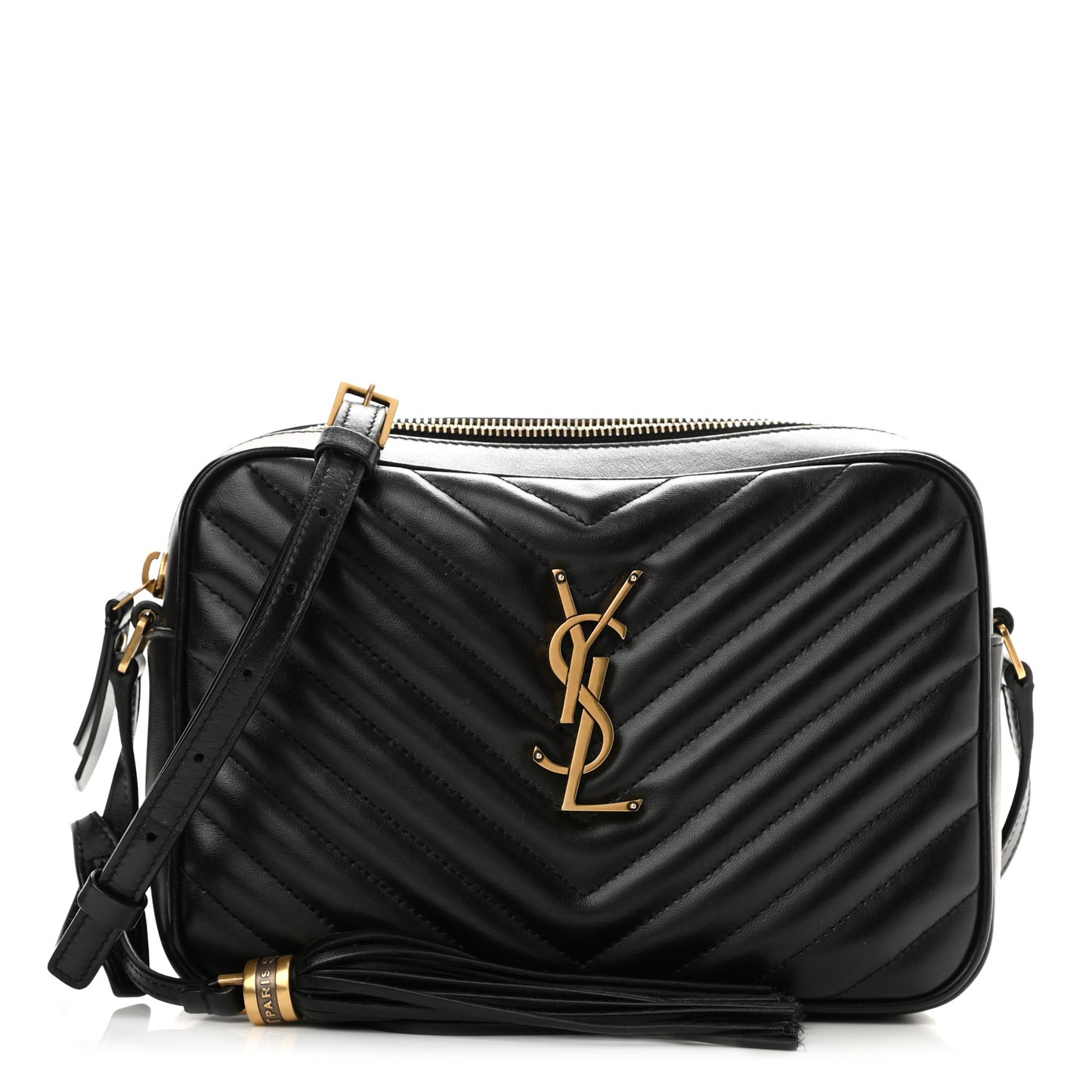 Calfskin Matelasse Monogram Lou Camera Bag Black