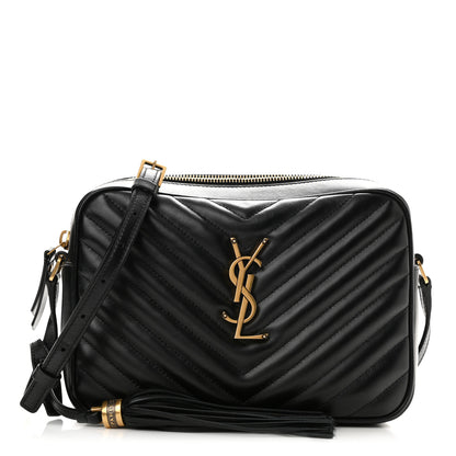 Saint Laurent Calfskin Matelasse Monogram Lou Camera Bag Black 1 of 7