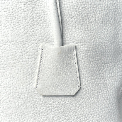 Burberry London Grainy Calfskin Medium Baynard Tote White 14 of 14