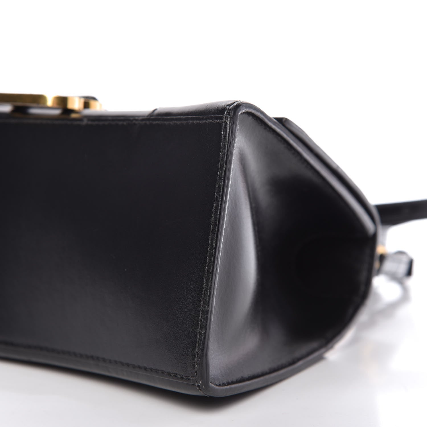 Balenciaga Shiny Box Calfskin Small Hourglass Top Handle Bag Black 7 of 9