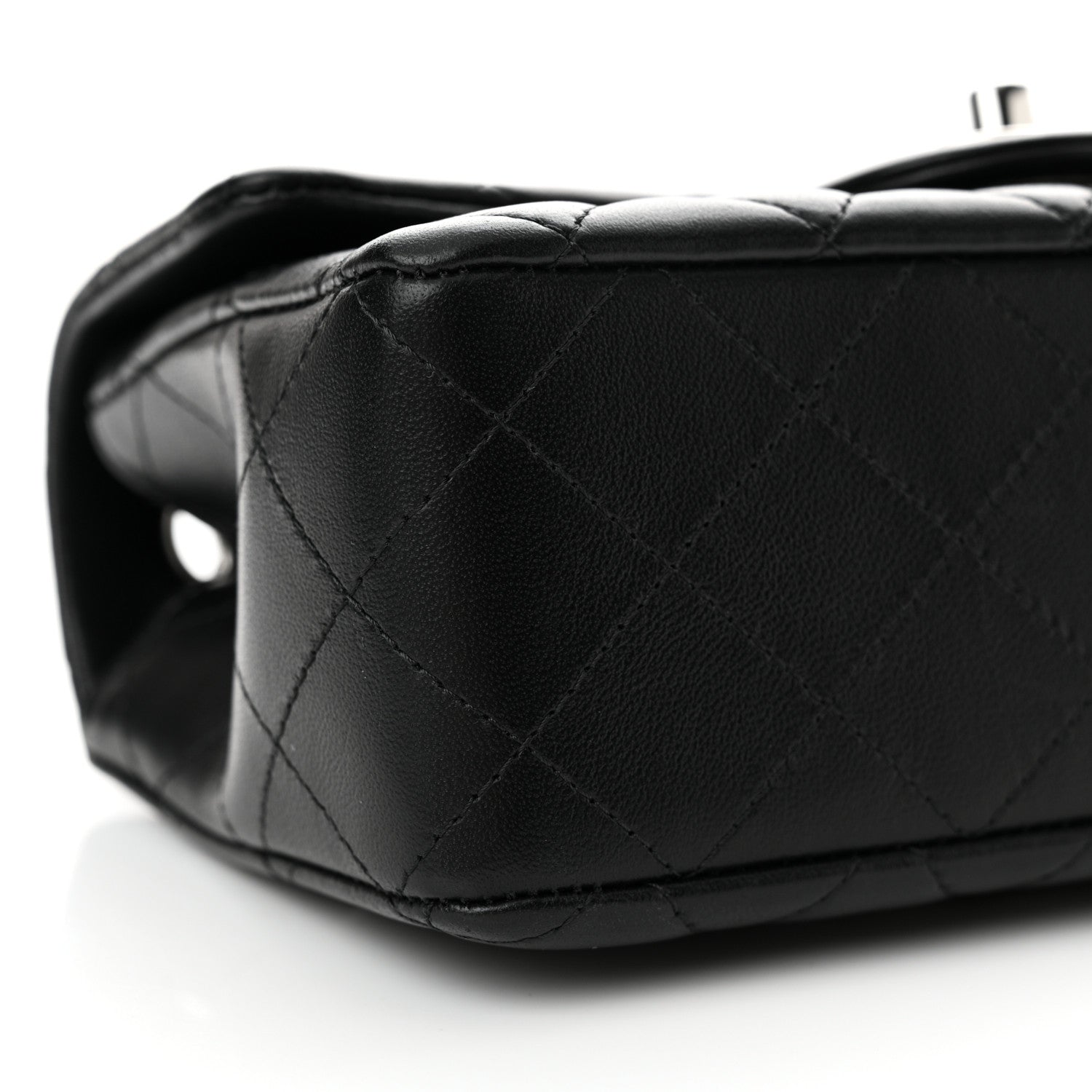 Chanel Lambskin Quilted Mini Rectangular Flap Black 9 of 10