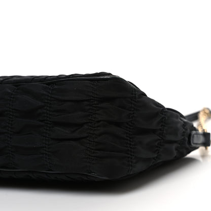 Prada Tessuto Nylon Gaufre Shoulder Bag Black 10 of 11