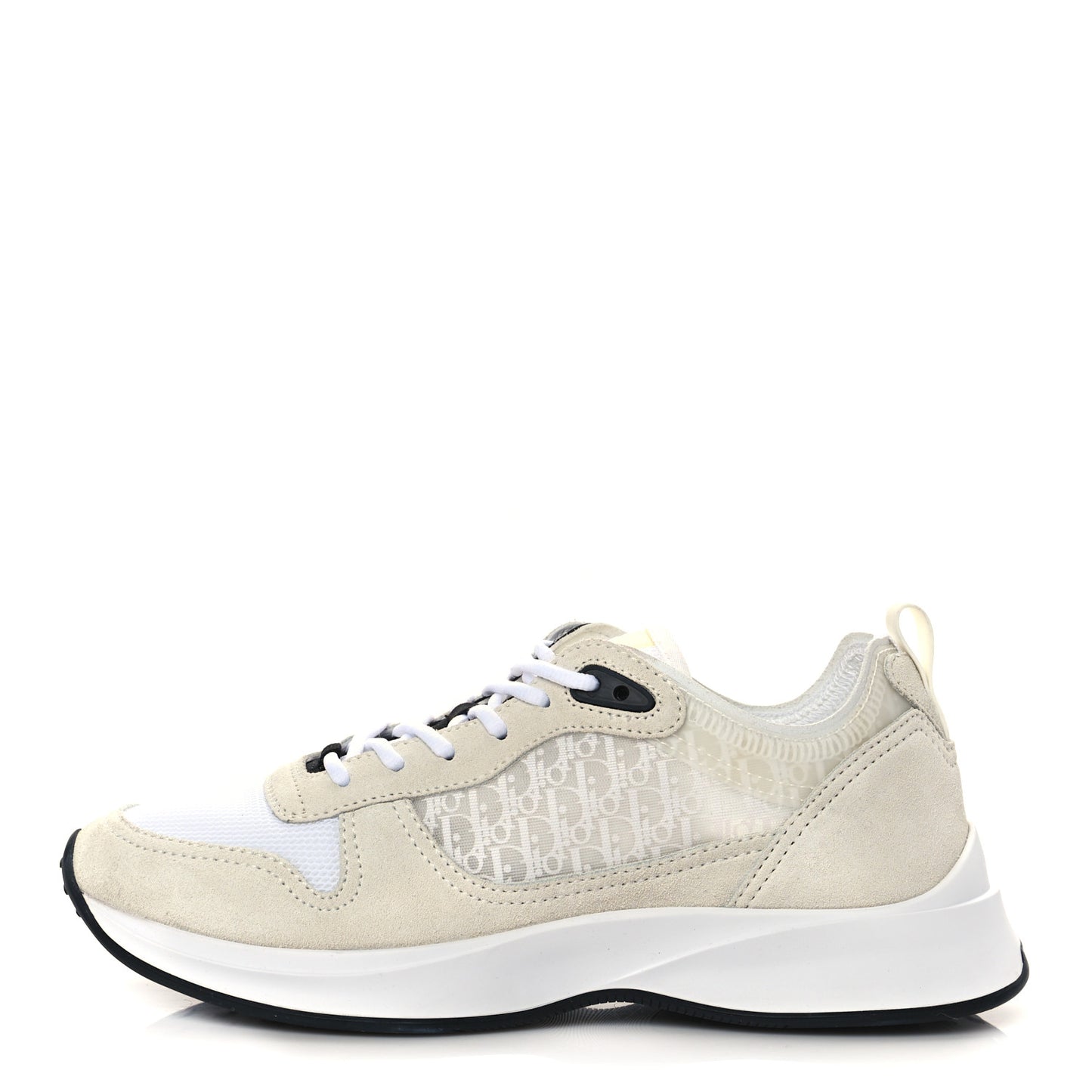 Suede Technical Mesh Oblique Mens B25 Runner Sneakers 40 White