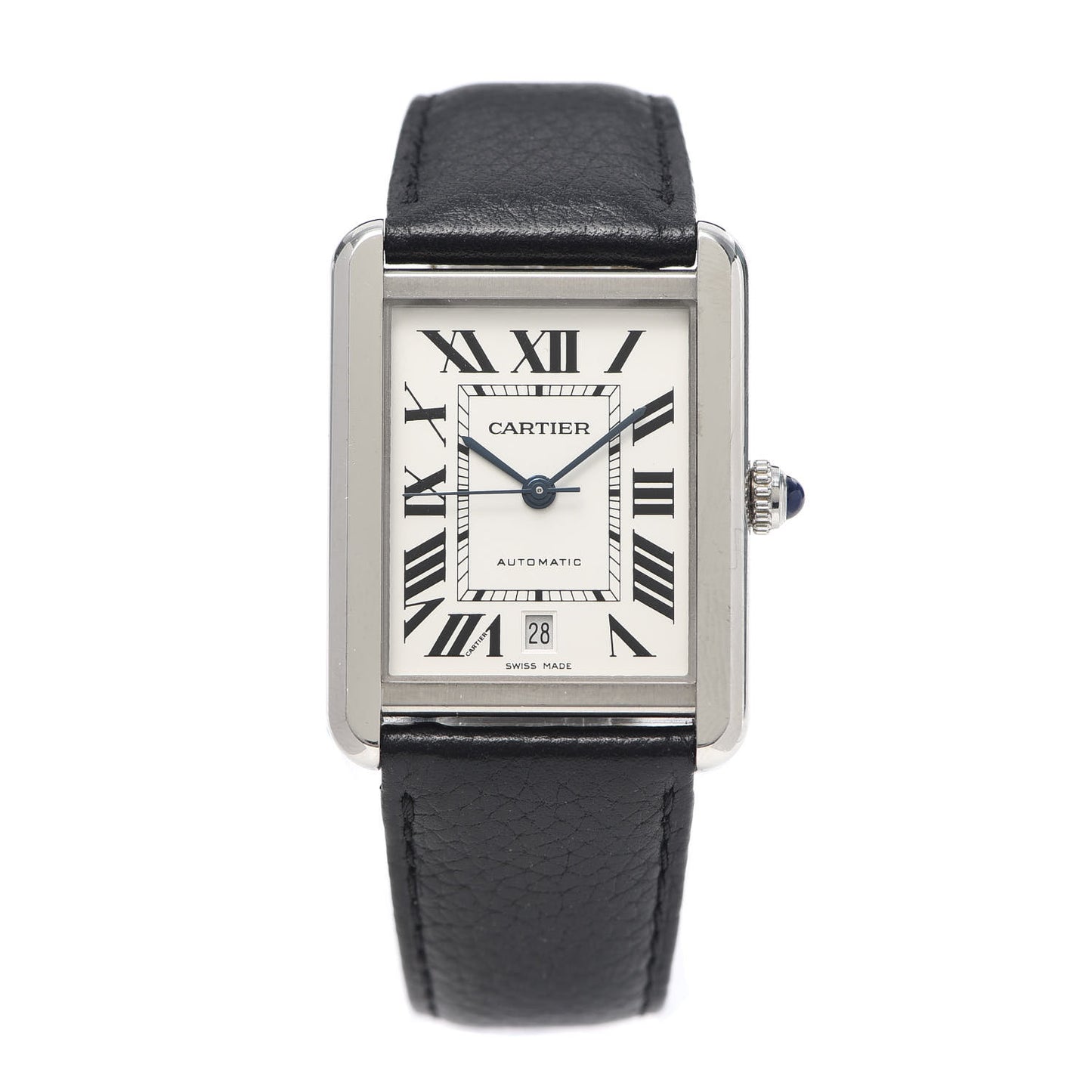 Stainless Steel Calfskin 31mm Tank Solo Automatic Watch