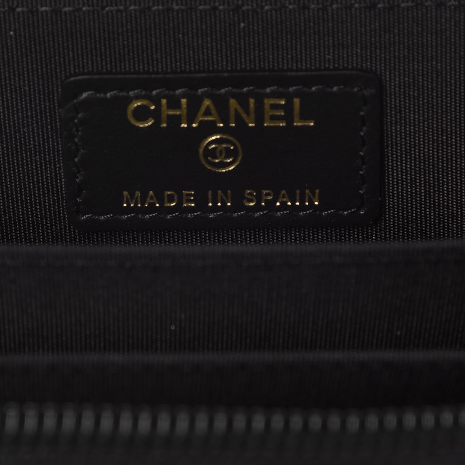 Chanel Calfskin Quilted Zip Around Boy Coin Purse Wallet Black 5 of 8