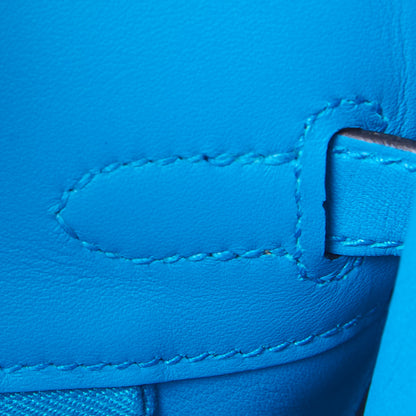 Hermes Swift Birkin 25 Bleu Frida 28 of 32