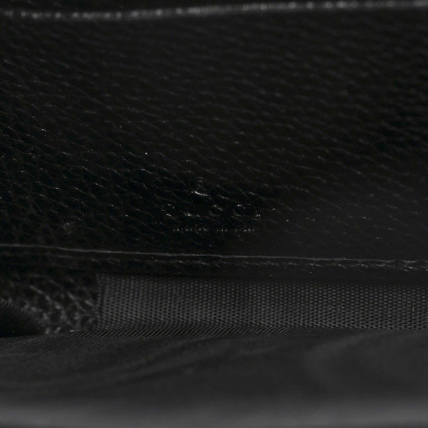 Grainy Calfskin Zumi Zip Around Wallet Black