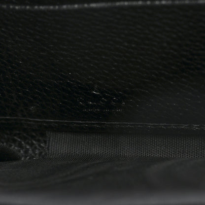 Gucci Grainy Calfskin Zumi Zip Around Wallet Black 6 of 6