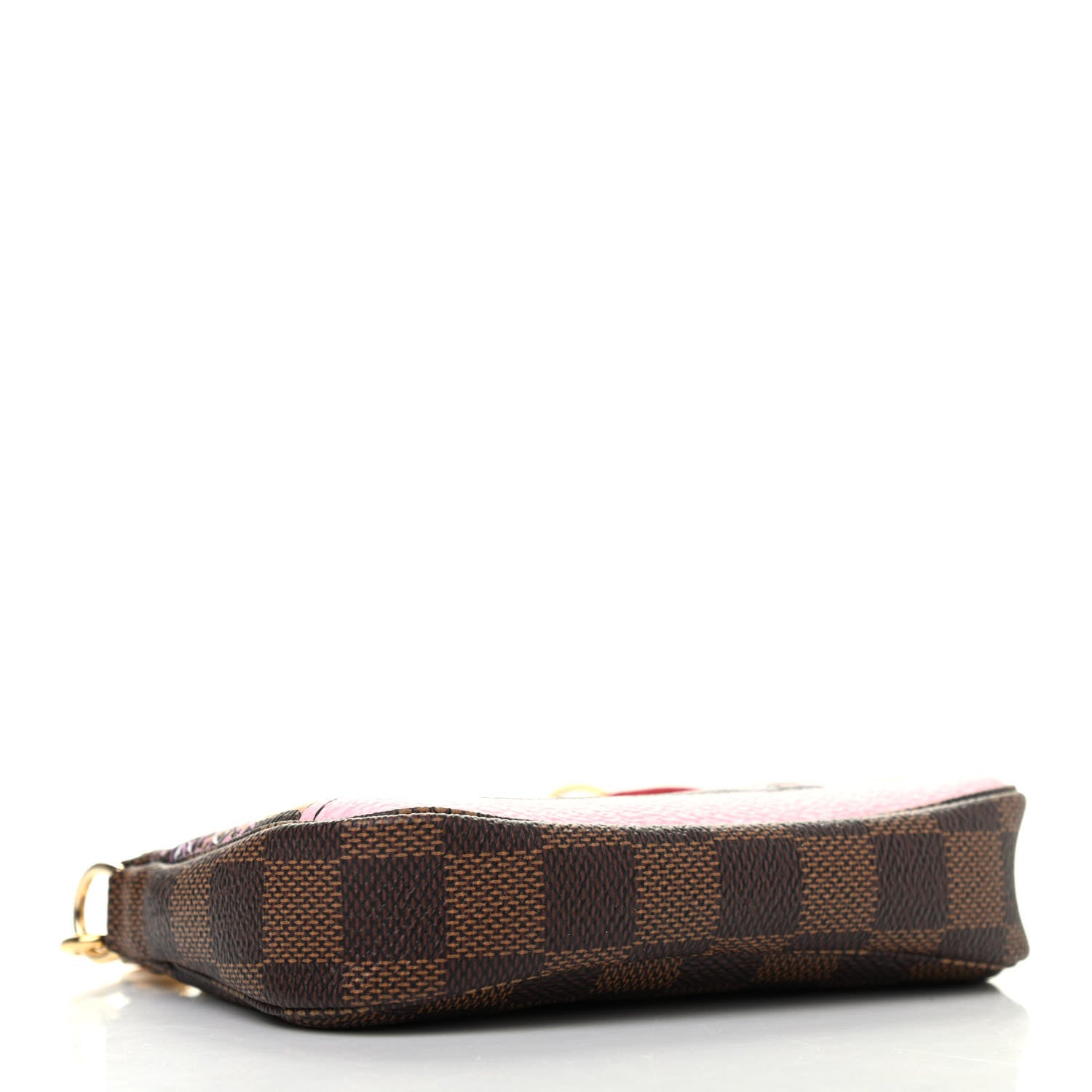 Louis Vuitton Damier Ebene 2019 Christmas Animation Mini Pochette Accessories Red 3 of 4