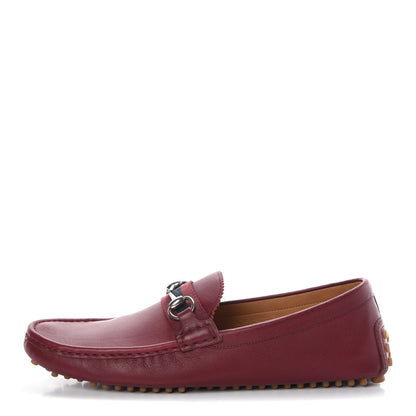 Gucci Road Calfskin Web Mens Horsebit Driver Loafers 10 Rosso 1 of 13