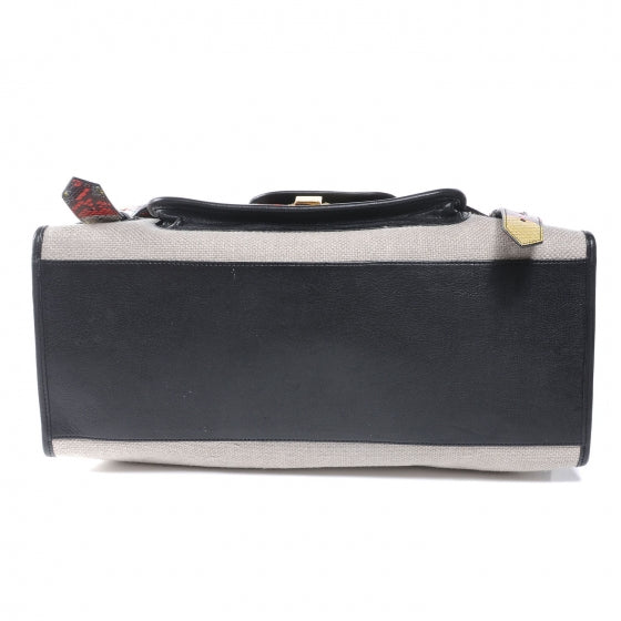 Canvas and Python Embossed Leather PS1 Small Keep All