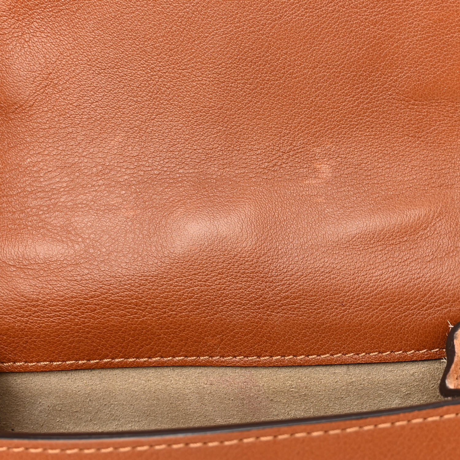 Chloe Calfskin Suede Small Nile Bracelet Bag Caramel 11 of 11