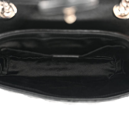 Gucci Sequin Matelasse Diagonal Mini GG Marmont Shoulder Bag Black 5 of 11