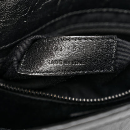 Saint Laurent Crinkled Calfskin Matelasse Monogram Niki Chain Wallet Black 7 of 10