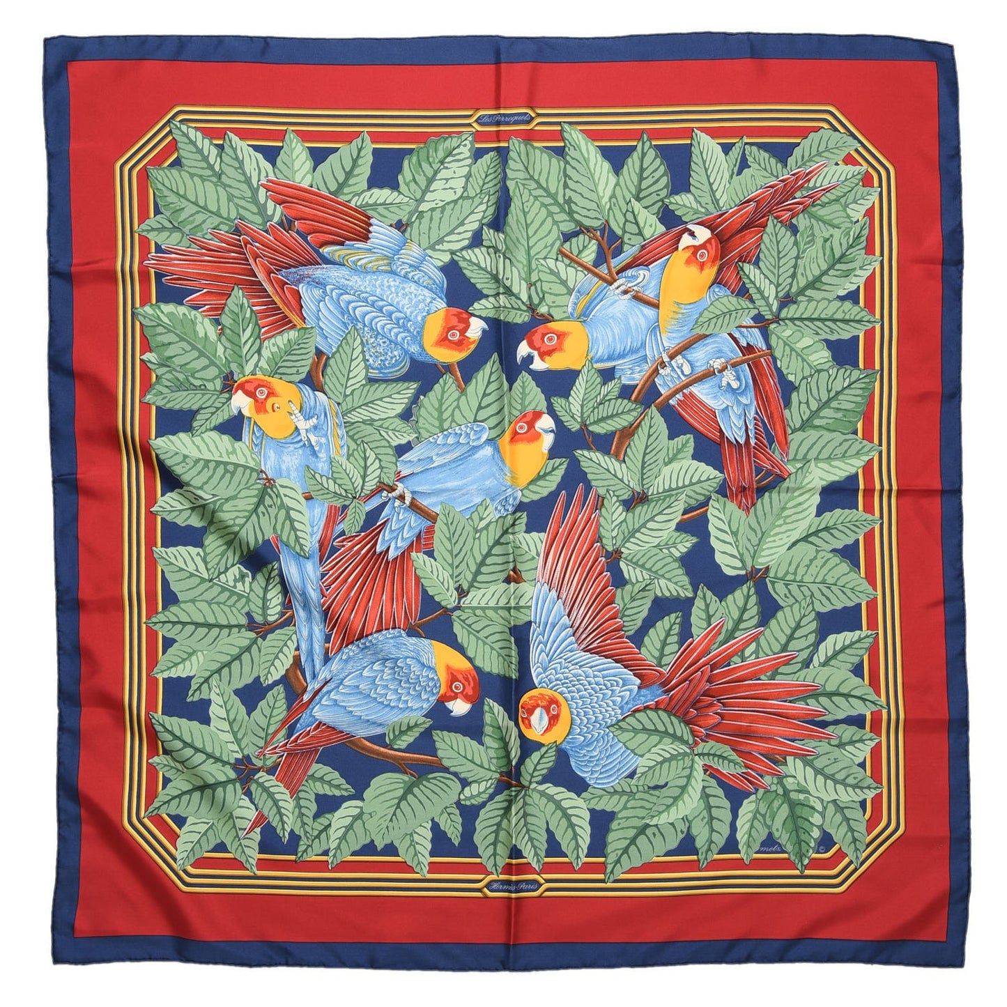 Silk Les Perroquets Scarf 90