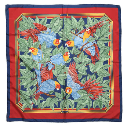 Hermes Silk Les Perroquets Scarf 90 1 of 8