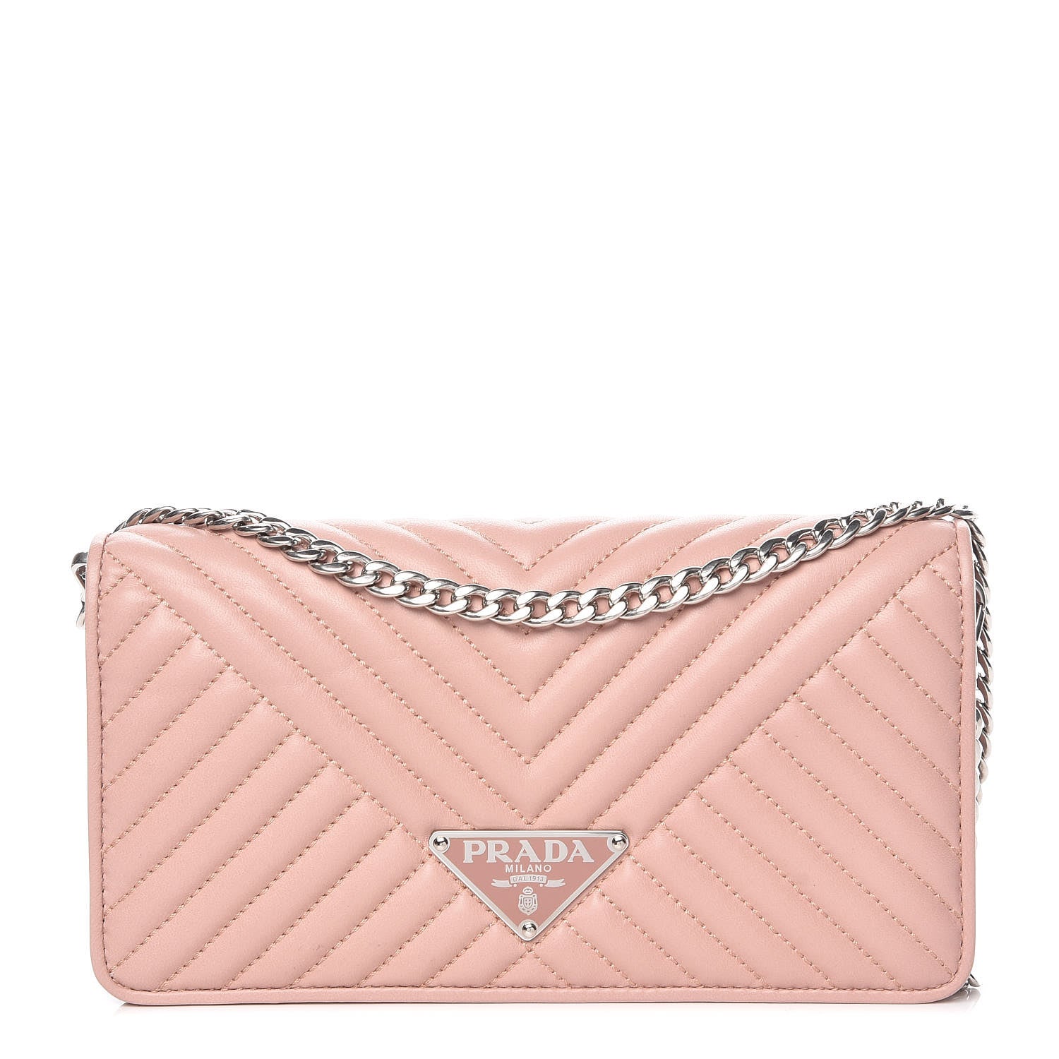Prada Nappa Impunture Mini Diagramme Chain Crossbody Bag Orchidea 1 of 10