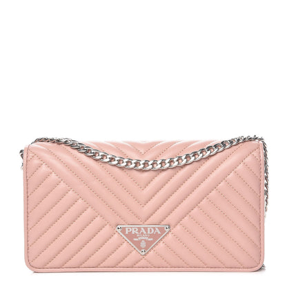 Prada Nappa Impunture Mini Diagramme Chain Crossbody Bag Orchidea 1 of 10