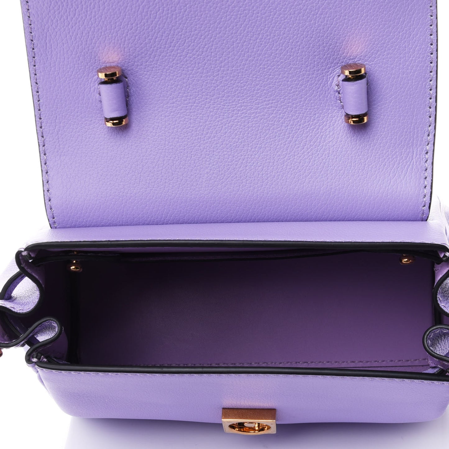 Calfskin Medusa Small Top Handle Handbag Lilac