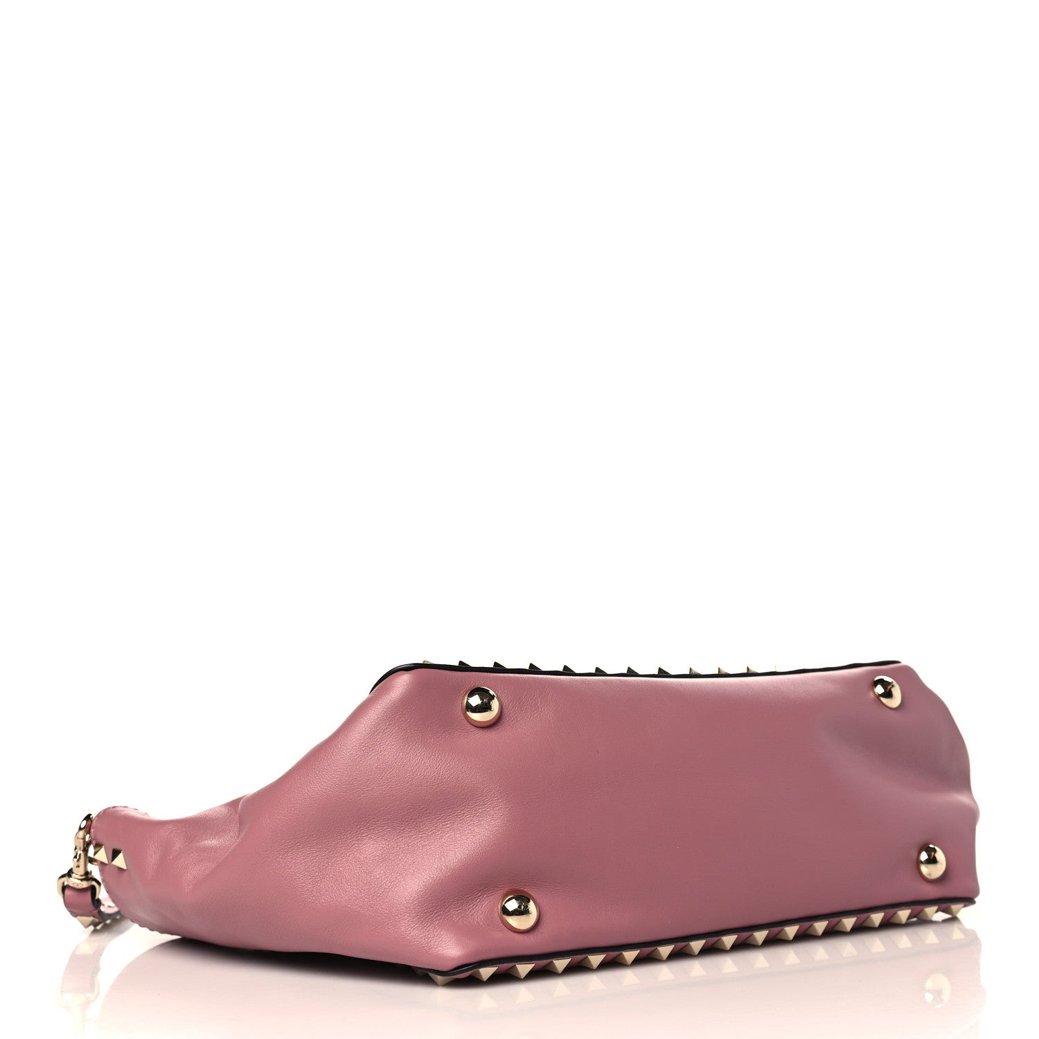 Valentino Garavani Vitello Small Rockstud Tote Antique Rose 4 of 8