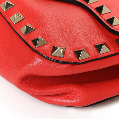Valentino Garavani Vitello Mini Rockstud Flap Saddle Crossbody Bag Deep Orange 12 of 12