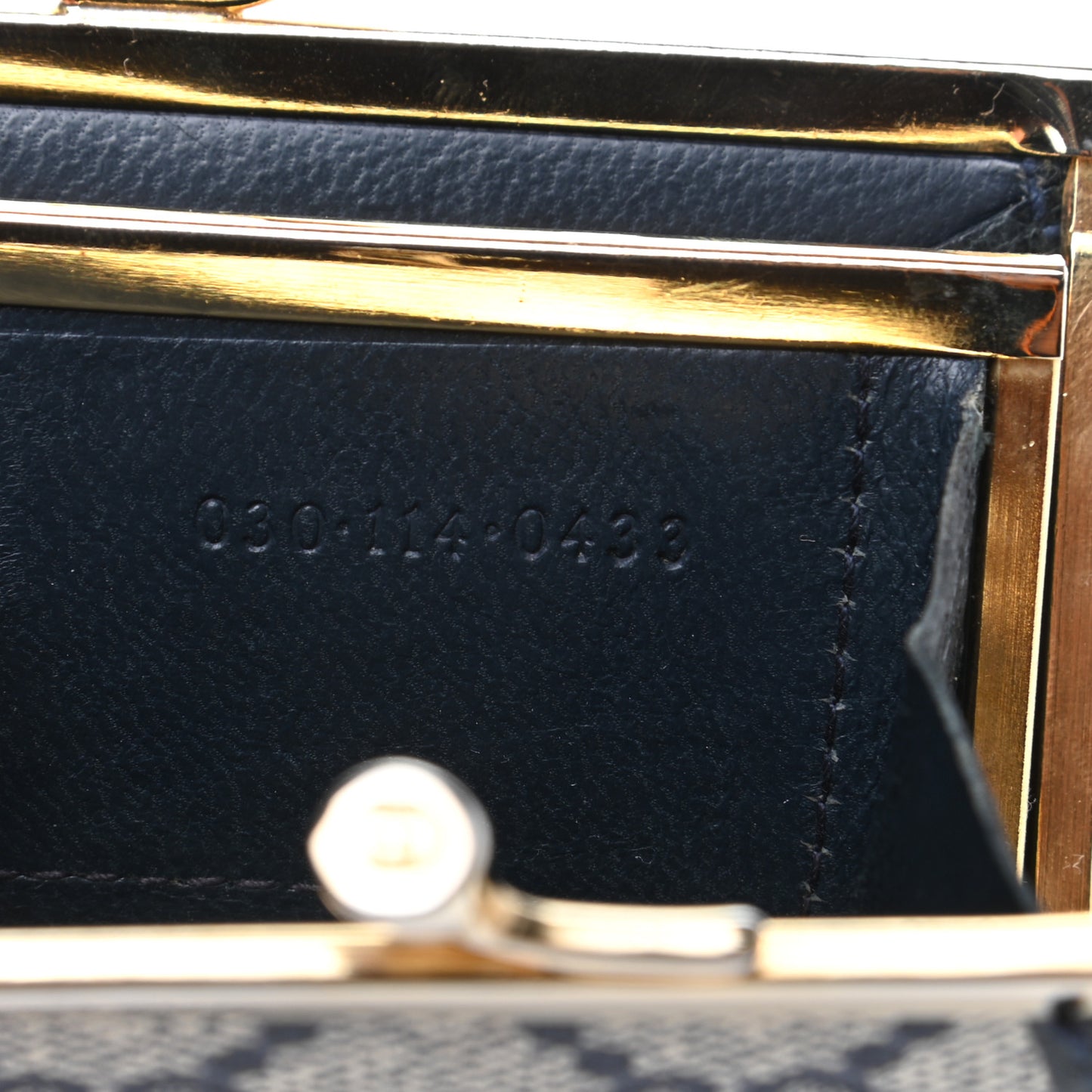 GG Supreme Monogram Coin Purse Beige Blue