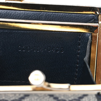 Gucci GG Supreme Monogram Coin Purse Beige Blue 7 of 9